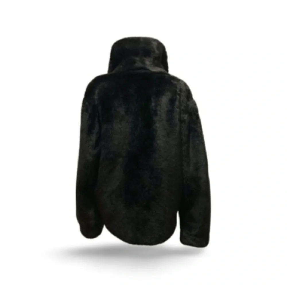 Twenty•ES Black Faux Fur Jacket - Size Large - Picture 10 of 16
